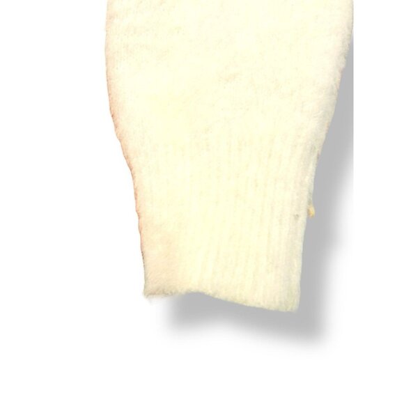 Nanette Lepore Chain Trim Eyelash Cardigan Sweater White Gold Buttons Sz Medium - Picture 7 of 12